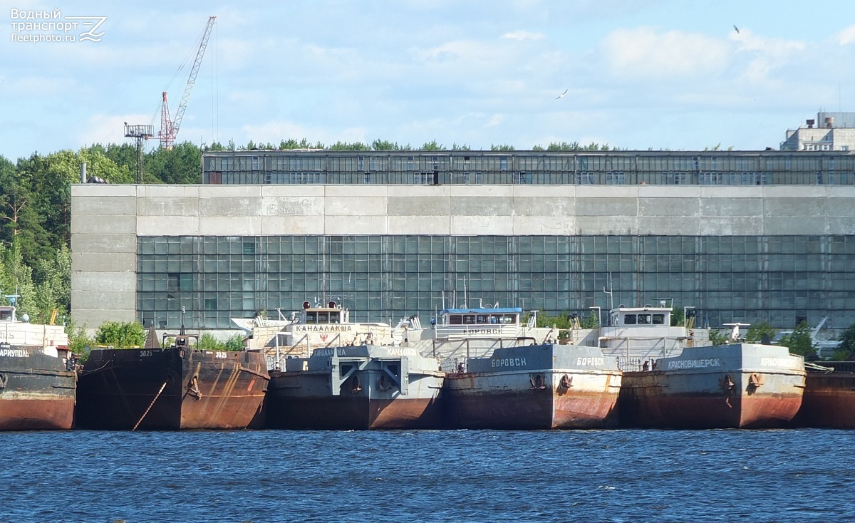 Баржа-3025, Кандалакша, Боровск, Красновишерск