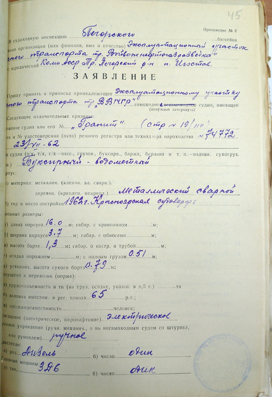 Гранит. Судовые документы