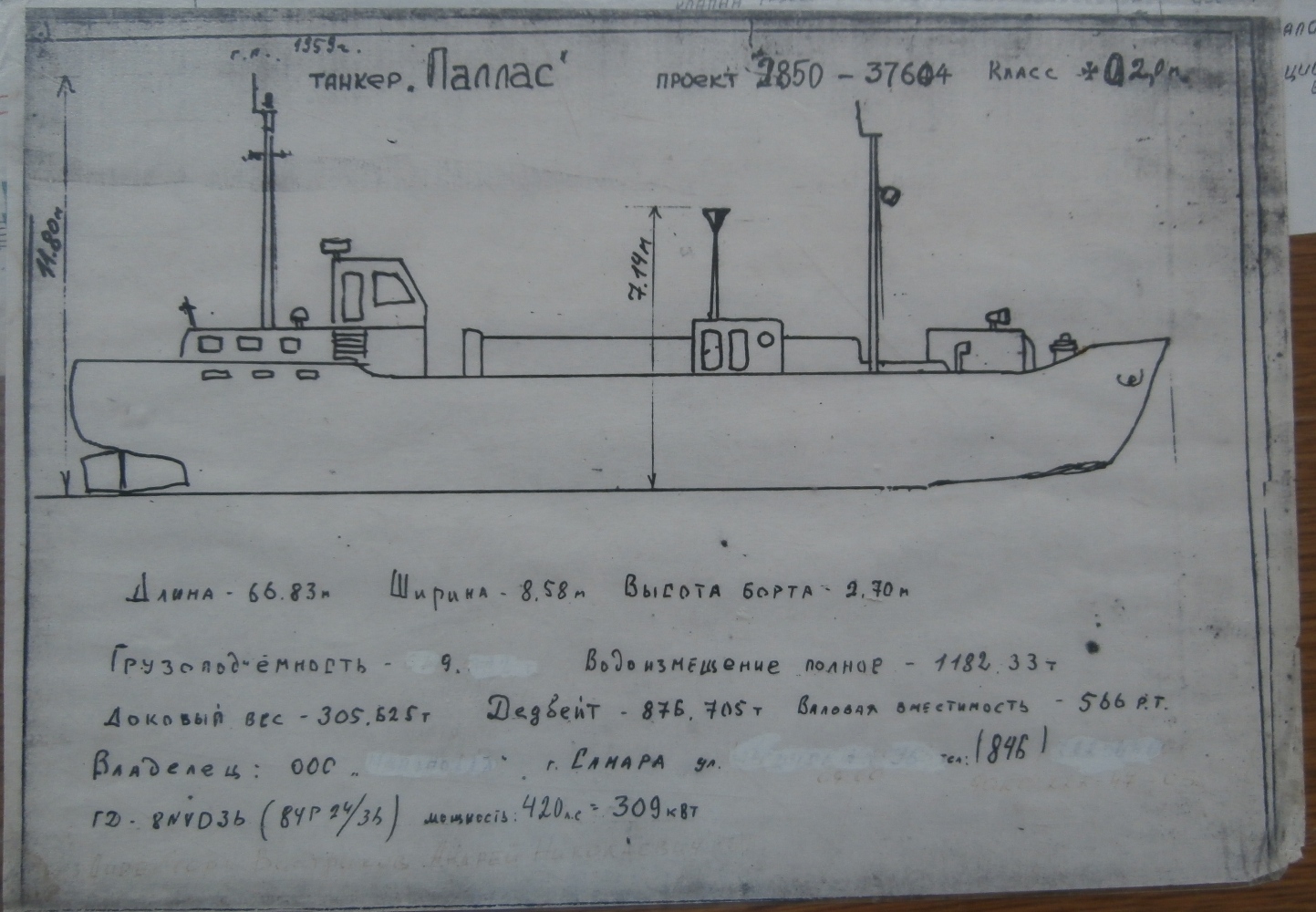 Паллас. Планы, схемы, таблицы с судов