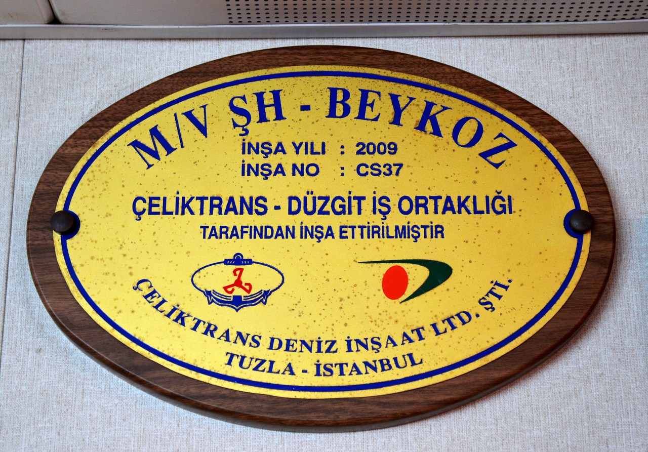 ŞH-Beykoz. Shipbuilder's Makers Plates