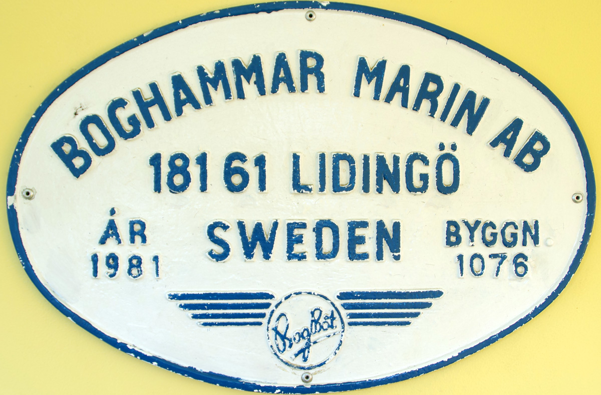 Djurgården 9. Shipbuilder's Makers Plates