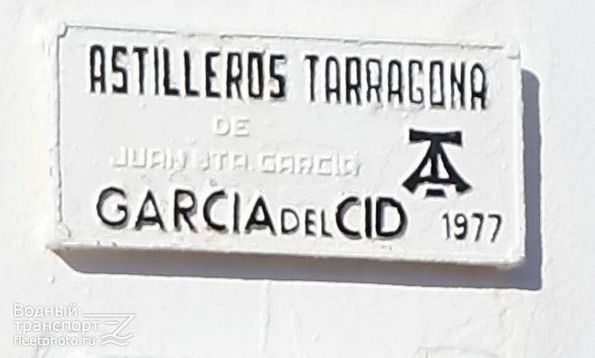 Garcia Del Cid. Закладные доски и заводские таблички