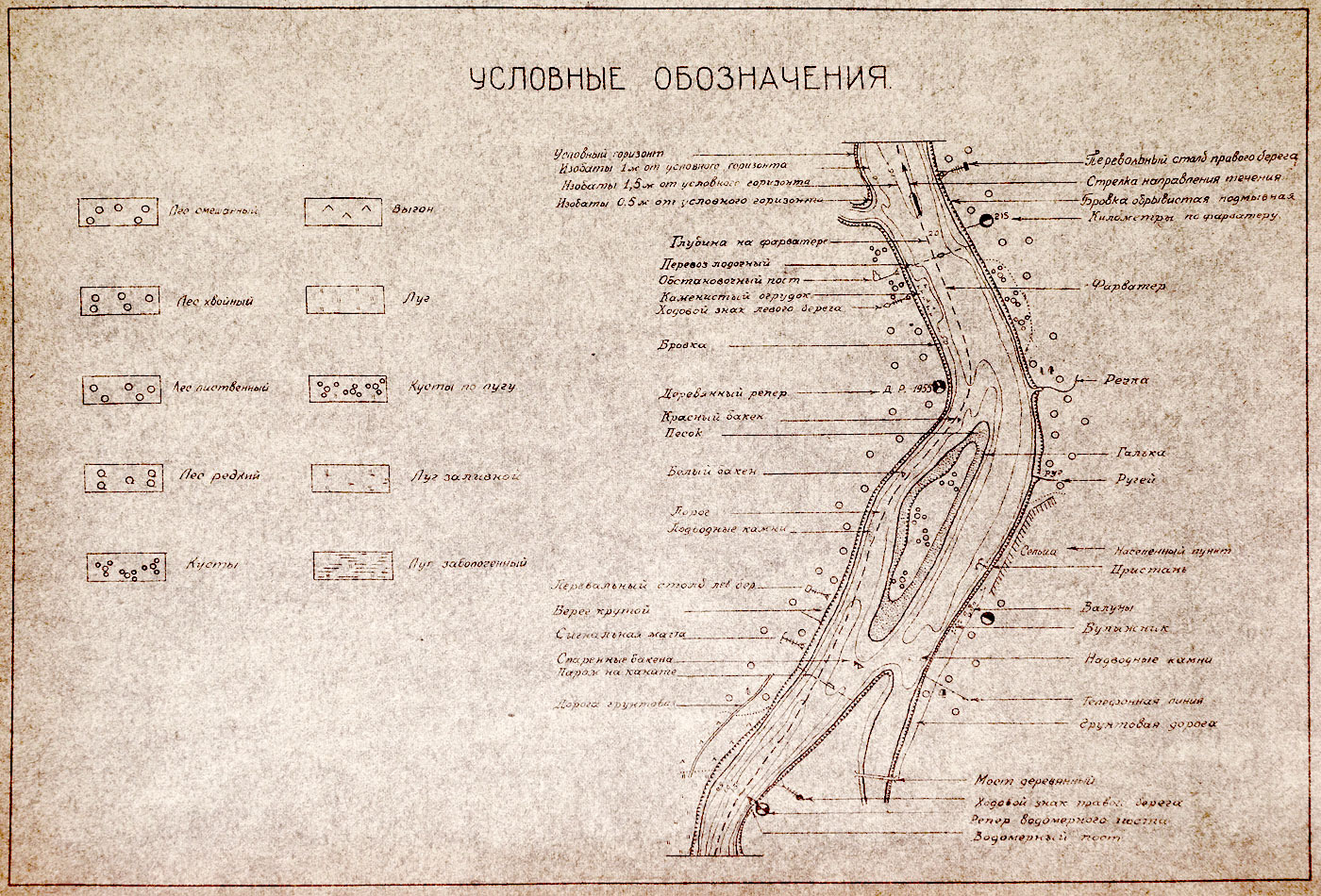 Карта глубин реки клязьма