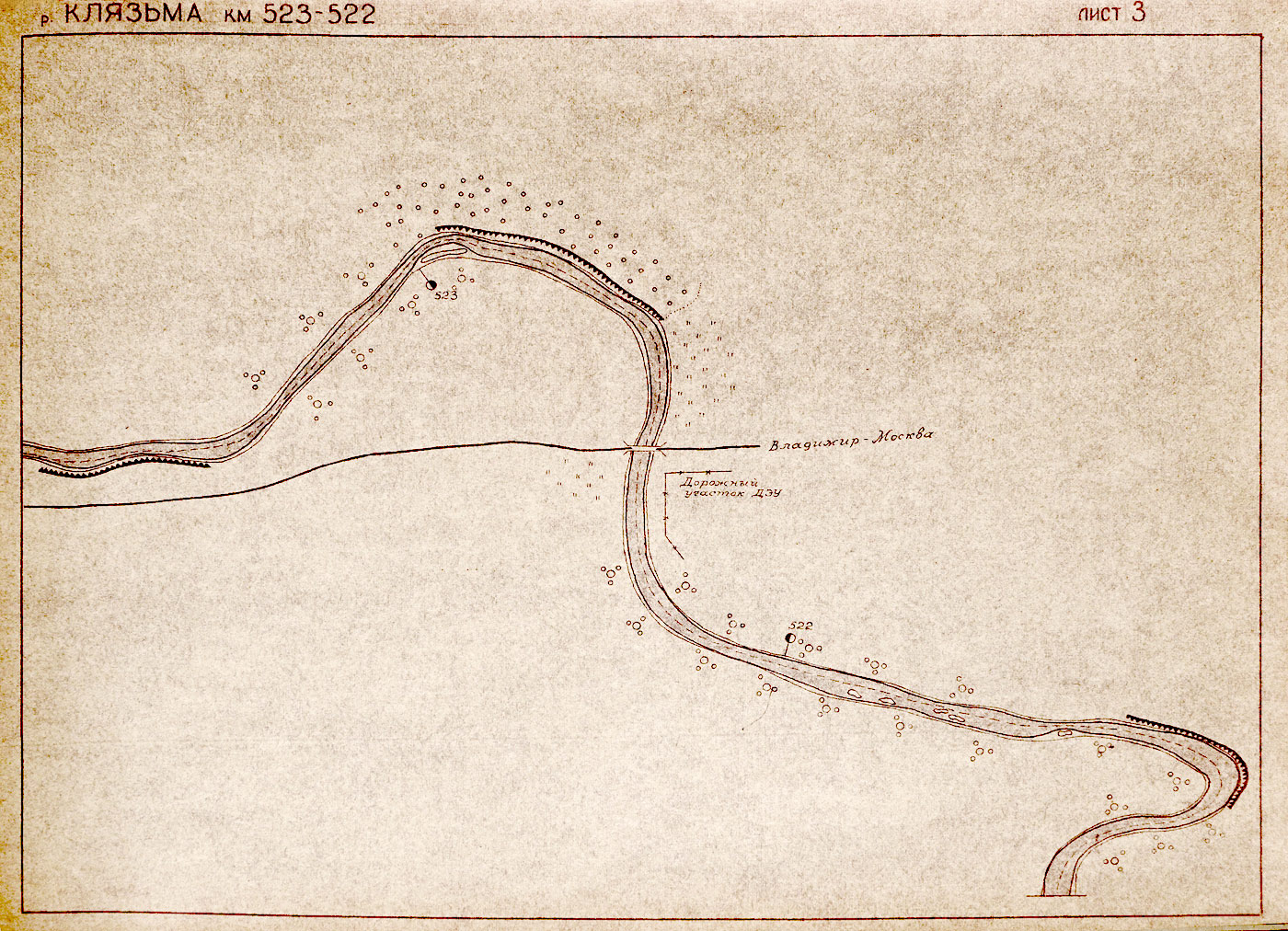 Река Клязьма схема течения на карте