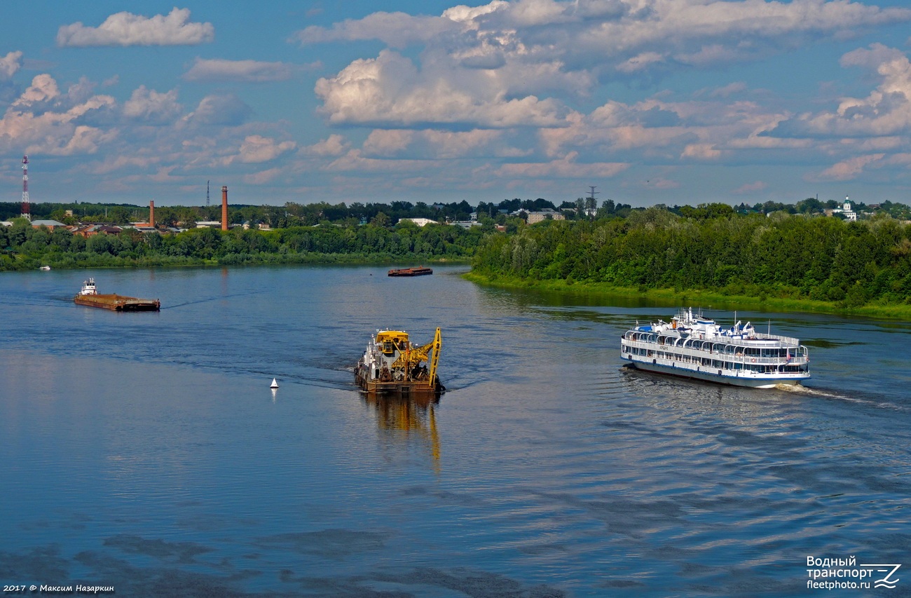 1262, 1260, Плавкран-88, Бородино. Oka River