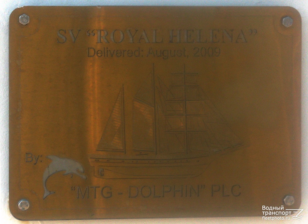 Royal Helena. Shipbuilder's Makers Plates