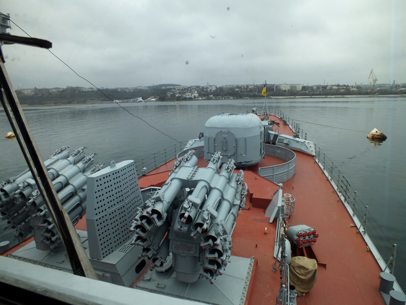 Гетьман Сагайдачний. View from wheelhouses and bridge wings