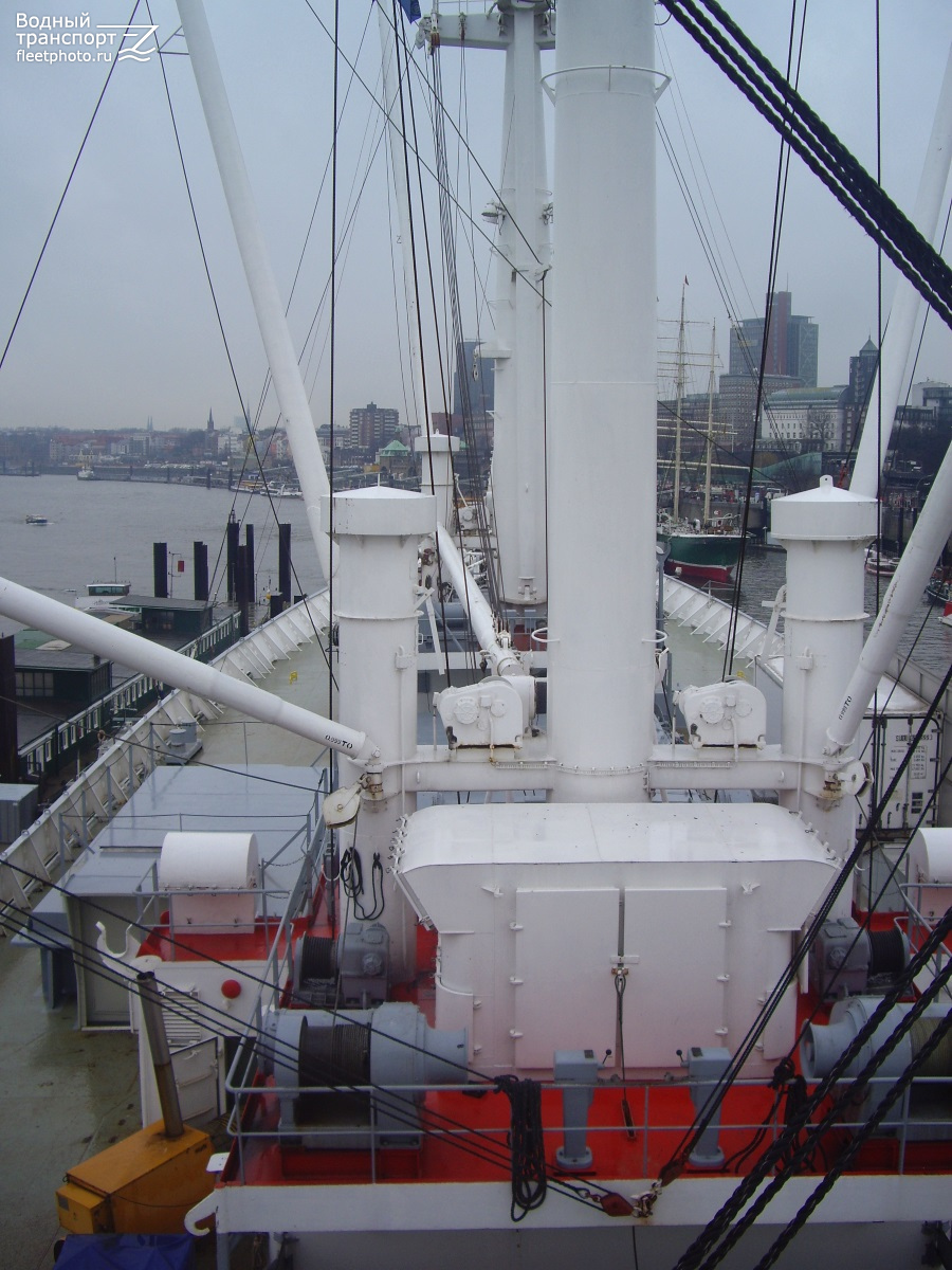 Cap San Diego. View from wheelhouses and bridge wings