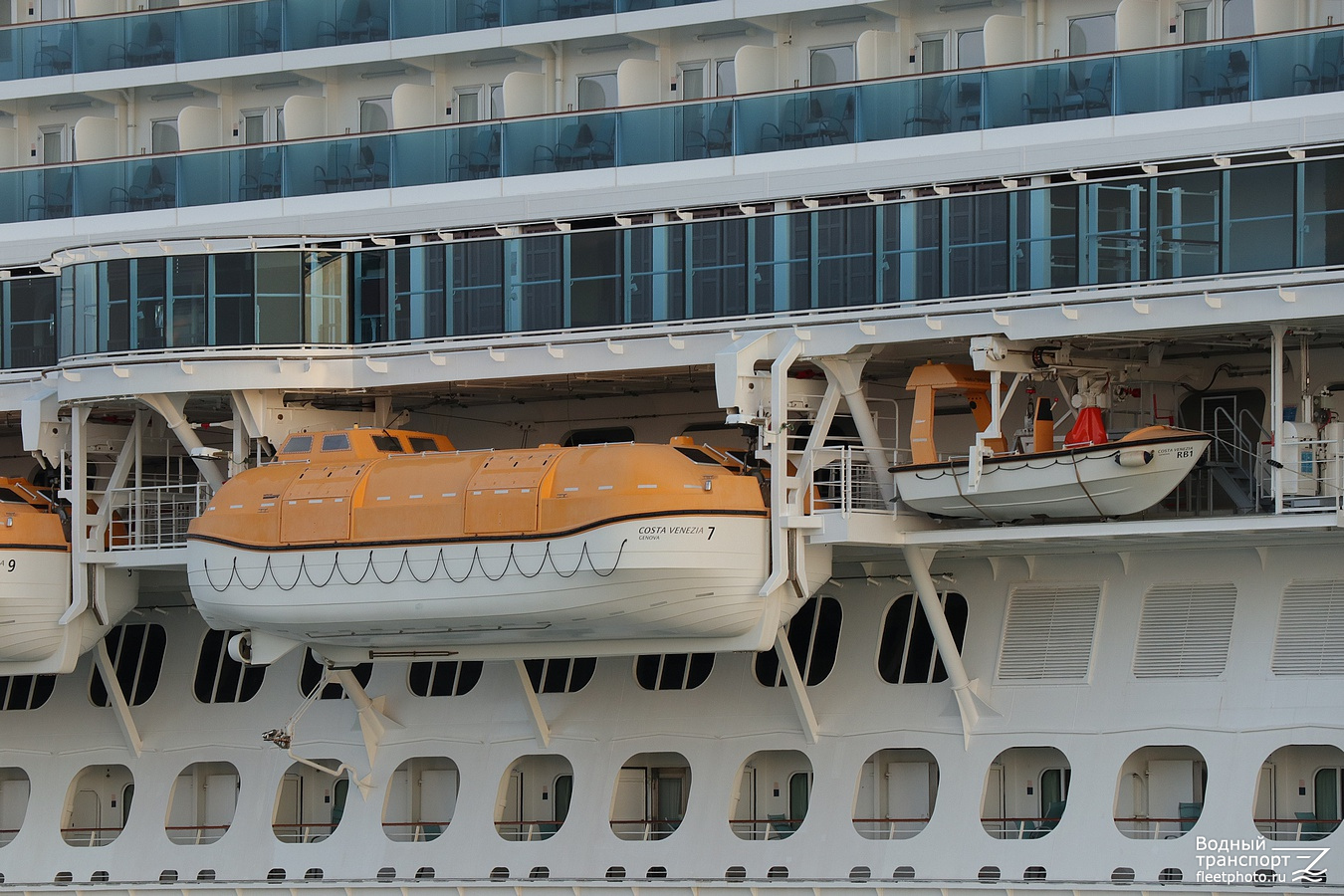 Costa Venezia. Lifeboats