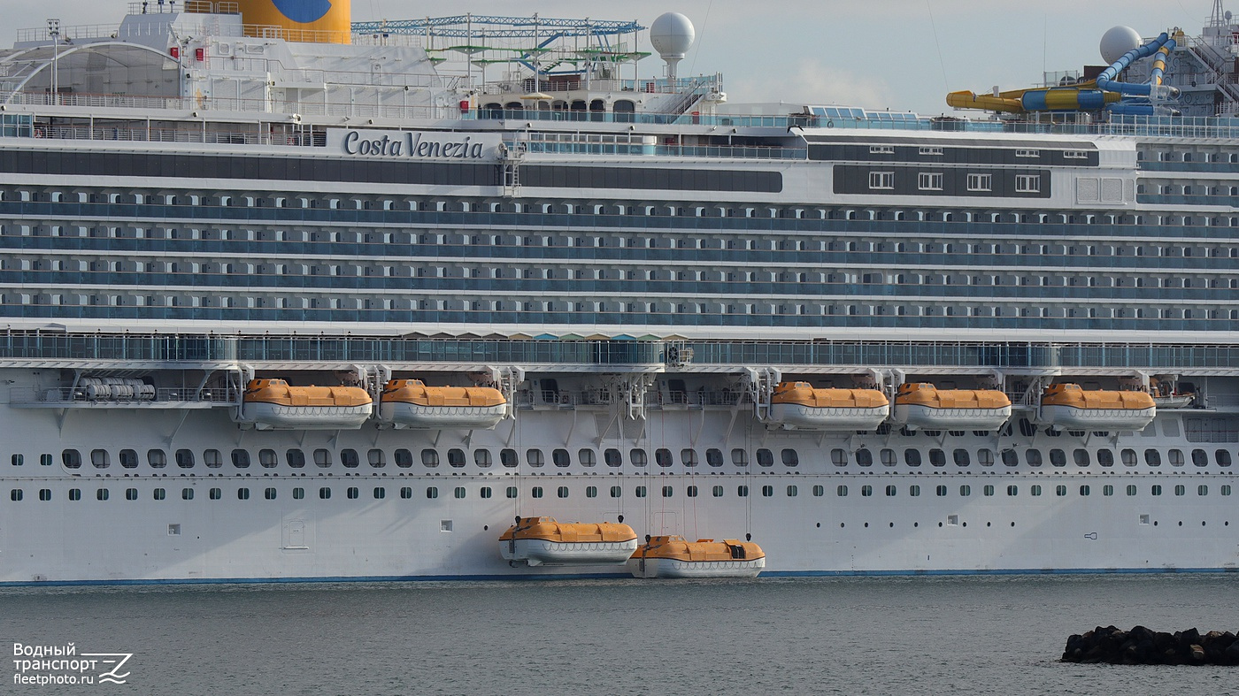 Costa Venezia. Lifeboats