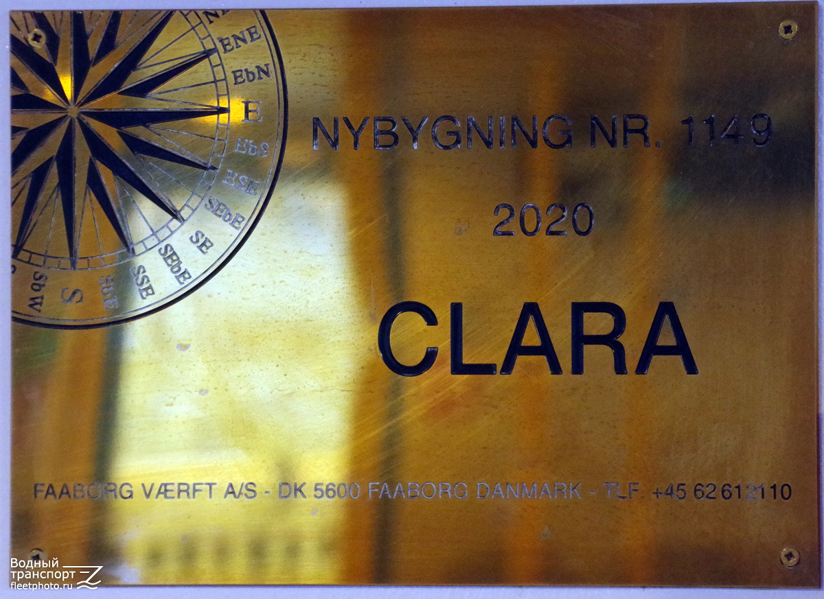 Clara. Закладные доски и заводские таблички