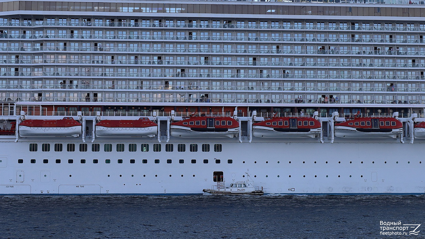 Norwegian Escape, Piloti 2. Шлюпки и катера