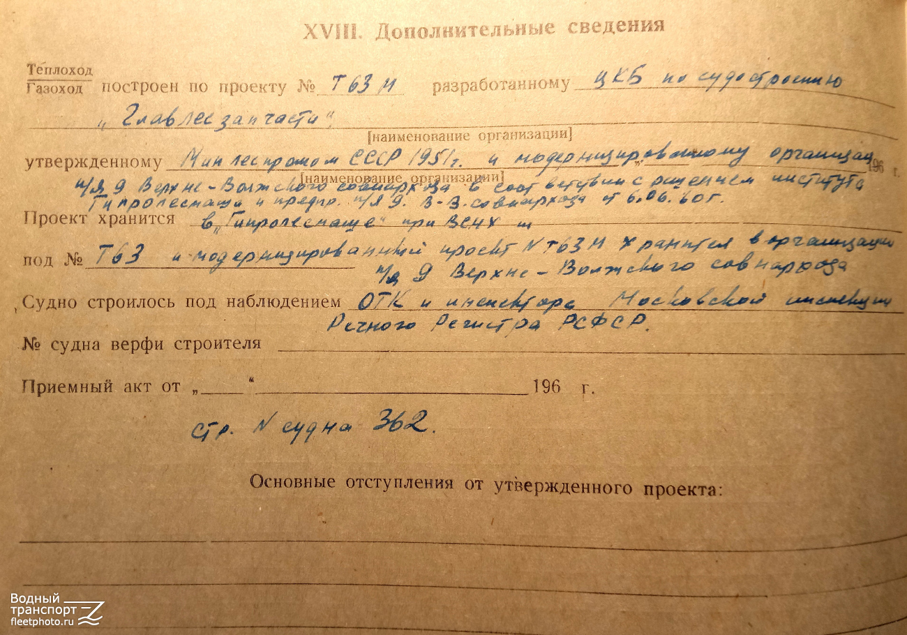 БТ-153. Судовые документы