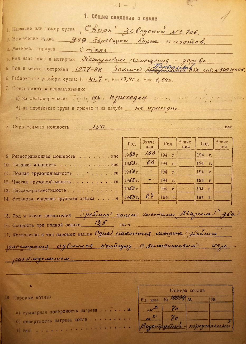 Свирь. Судовые документы