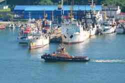 RB-403 (16609, 16609/2 design, Russian NAVY); Rifer (Crabbers, Vladivostok); Krymskiy (1350, тип Радужный design, Vladivostok); Dmitriy Peskov (Design 420, тип Надежный, НИС типа Дмитрий Песков type, Vladivostok); Professor Kaganovskiy (Аtlantik-833 (DDR), type Professor Marti design, Vladivostok); Ubezhdyonniy (Design 388М-NIS, Vladivostok); Tinro (Аtlantik-833 (DDR), type Professor Marti design, Vladivostok); Yakhont (Fishing vessels, Vladivostok)