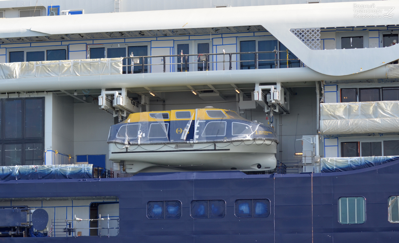 OE Corinthian. Шлюпки и катера