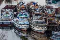 Ф. Жолио-Кюри (Проект 588 (ГДР), тип В.Чкалов/Родина, Пермь); Советский Союз (Проект 20, тип Ленин, Пермь); Фёдор Гладков (Проект 588 (ГДР), тип В.Чкалов/Родина, Пермь); Генерал И.Д. Черняховский (Проект 588 (ГДР), тип В.Чкалов/Родина, Пермь); Композитор Глинка (Проект 785, 785А, тип Россия, Пермь); Александр Фадеев (Проект 588 (ГДР), тип В.Чкалов/Родина, Пермь); Вишера (Проект 305, тип Дунай, Пермь); Борис Полевой (Проект 305, тип Дунай, Пермь); Волго-Дон 90 (Несамоходные сухогрузные суда, Пермь); Прикамье (Проект 588 (ГДР), тип В.Чкалов/Родина, Москва); Мамин-Сибиряк (Проект 646, тип Байкал, Нижний Новгород)