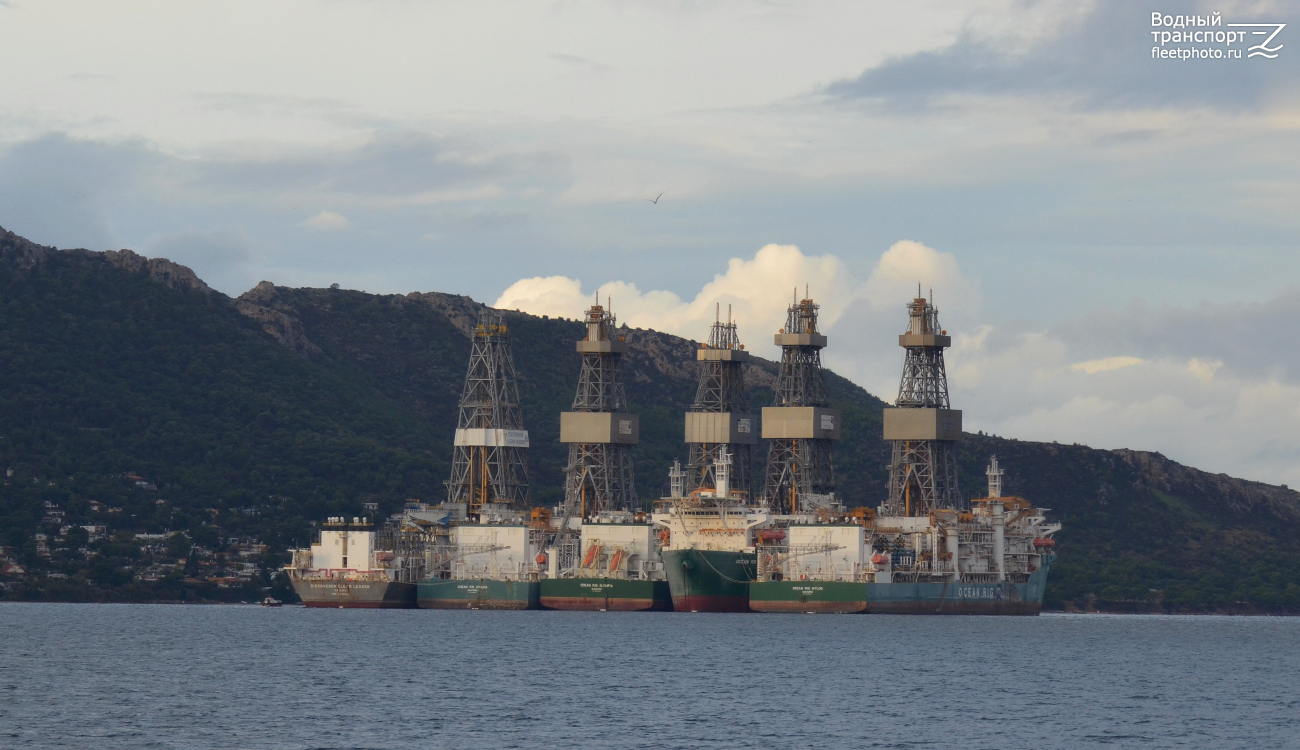Discoverer Clear Leader, Ocean Rig Athena, Ocean Rig Olympia, Ocean Rig Apollo, Ocean Rig Mylos