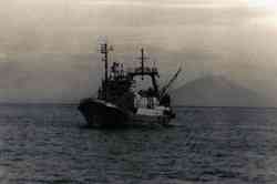 Неопознанное судно - проект 502ЭМ (Проект 502ЭМ, тип Василий Яковенко, (нет)); Водные пути — Дальневосточный морской бассейн — Охотское море