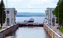 Волго-Дон 5105 (Тип Волго-Дон, проект М1565А, Санкт-Петербург); Водные пути — Северо-Западный речной бассейн — Волго-Балтийский водный путь — Волго-Балтийский канал — Белоусовский гидроузел — Шлюз №2 ВБК